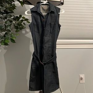 NWOT goldsign denim belted dress XS‎